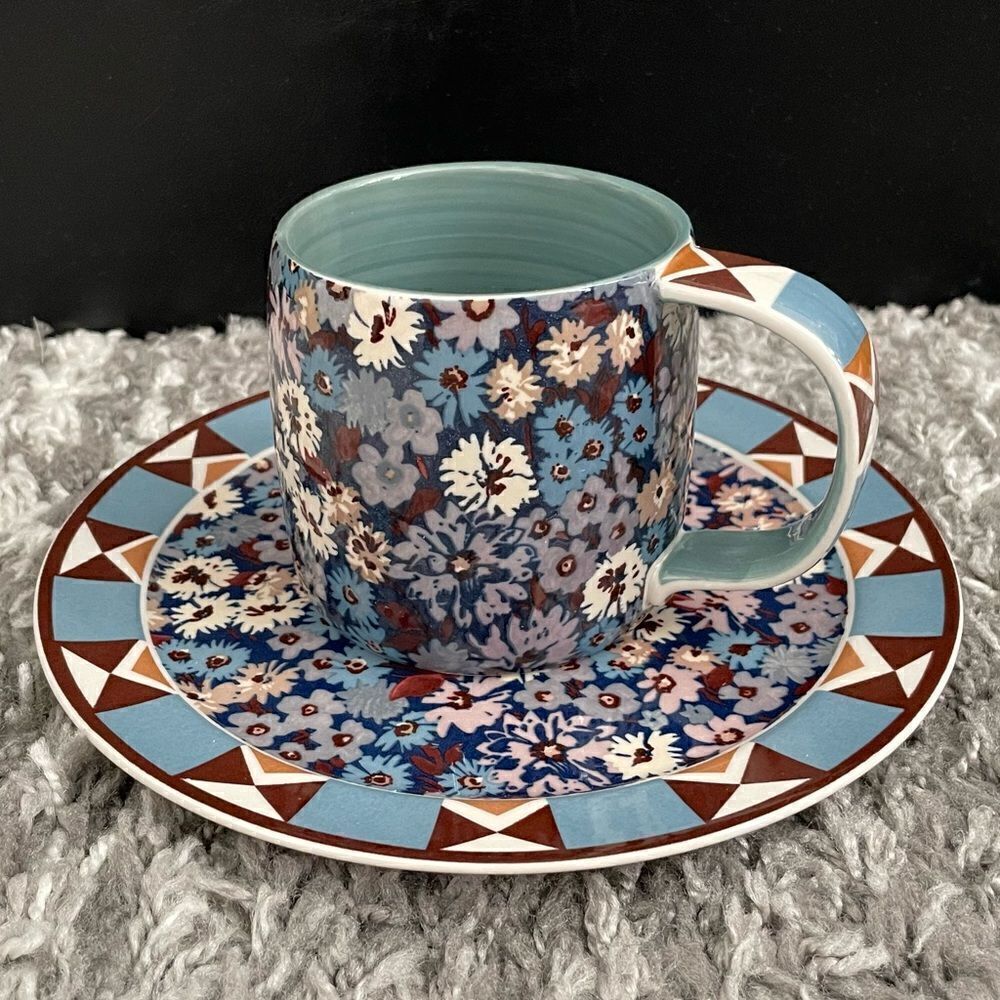 NIB Anthropologie Loren Mug & Dessert Plate Set